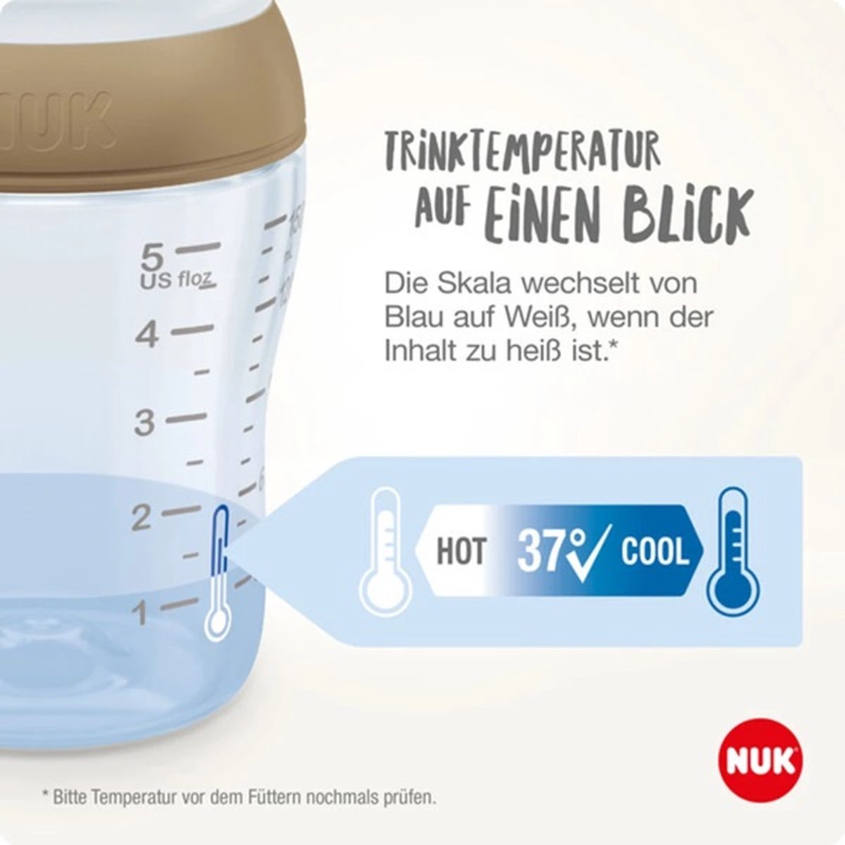 NUK Perfect Match Glazen Babyfles 120 ml