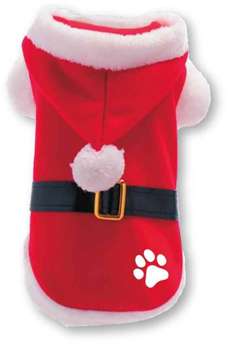 Plenty Gifts Kerst Hondenjas - Kerstman Poot - Rood - L