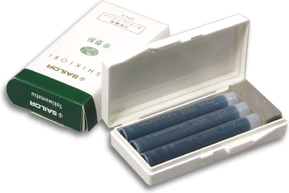 Sailor set van 3 Ink Cartridges Shikiori, Sansui Tokiwamatsu - Groen