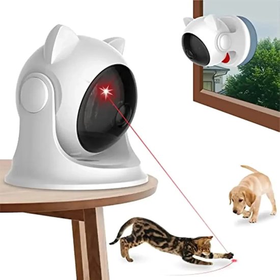 Vibbang Wusel Wurm kattenspeelgoed, interactief Wuselwurm-speelgoed voor katten, Smart Motion huisdierenspeelgoed met wormdesign, wand- en raamgemonteerd kattenspeelgoed voor kleine tot middelgrote ka