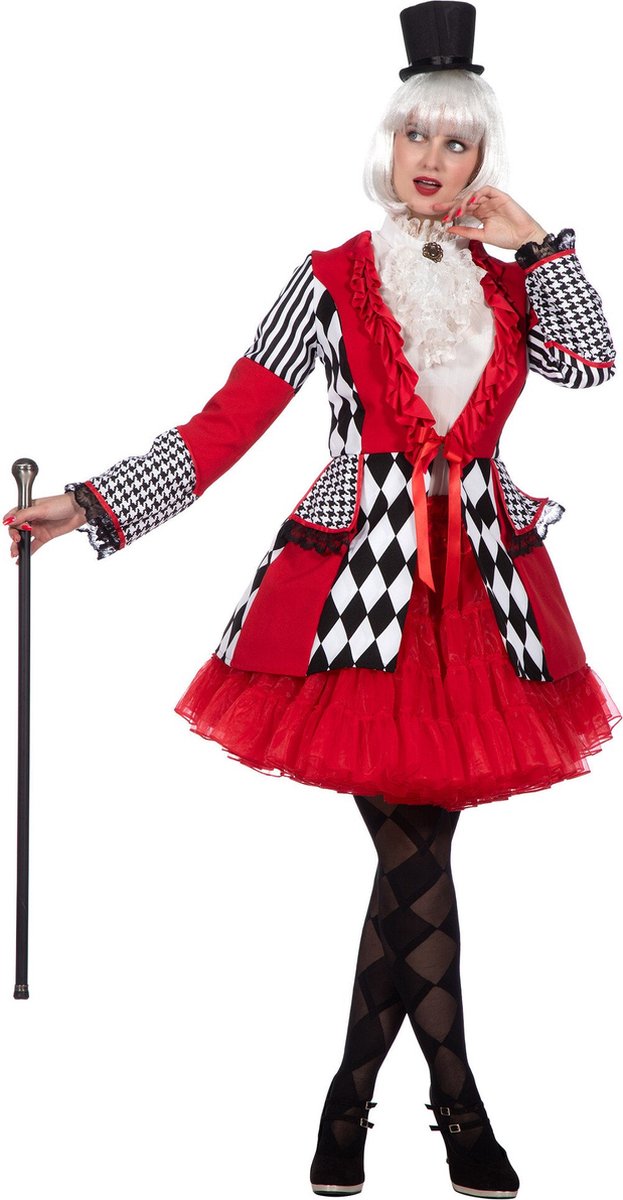 Jas Ruiten rood/wit/zwart Dames Premium - Maat 56