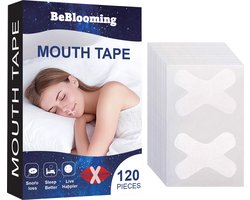 BeBlooming Mondtape 120 Stuks - Anti Snurk - Mondpleisters - Snurktape - Mouth Tape - Mond Tape slaap - Myotape - Neusstrips