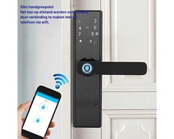 Smart Door Lock Smart Keyless Lock WiFi Vingerafdruk en Touchscreen Deurslot Yale Voordeur Vingerafdrukslot Biometrisch