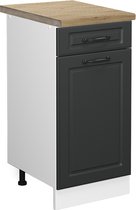 Meuble bas de cuisine Vicco R- Line – 40 cm, WB Chêne Anthracite maison de campagne, WB Chêne
