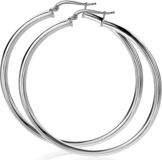 Zinzi zilveren oorringen 56x3mm rond ZIO2216