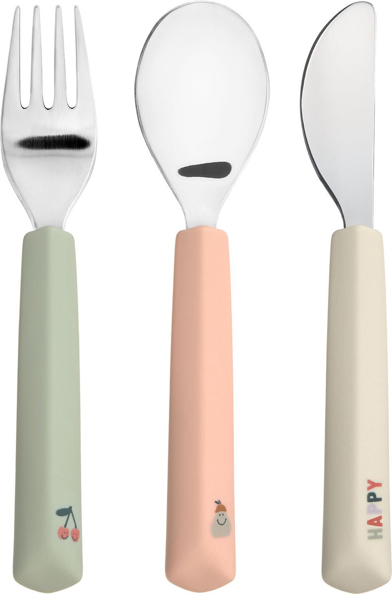 Goedkoopste Lässig Bestek Met Siliconen Handvat Happy Fruits Cherry