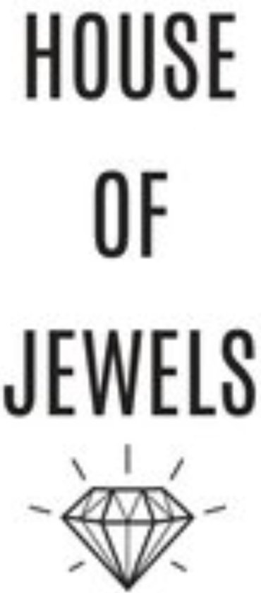 Logo van 'HOUSE OF JEWELS' met daaronder een diamant symbool.
