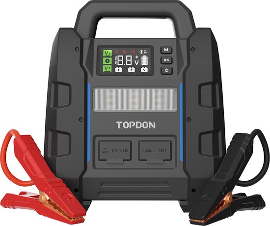 Topdon V4500 Plus Jumpstarter - Accubooster - Geschikt voor garages - Powerbank/Zaklamp - 4500A - IOS/Android