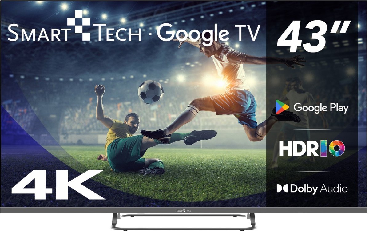 Smart-Tech 43UG02V 4K Ultra HD Smart TV Wifi Google TV