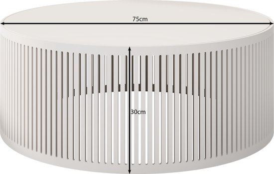 Meubella - Salontafel Vanya - Zwart - 75 cm