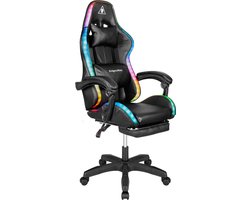 Krüger&Matz KM0790BLED - GX-150 game stoel met LED verlichting - gaming chair - gamingstoel - RGB - zwart