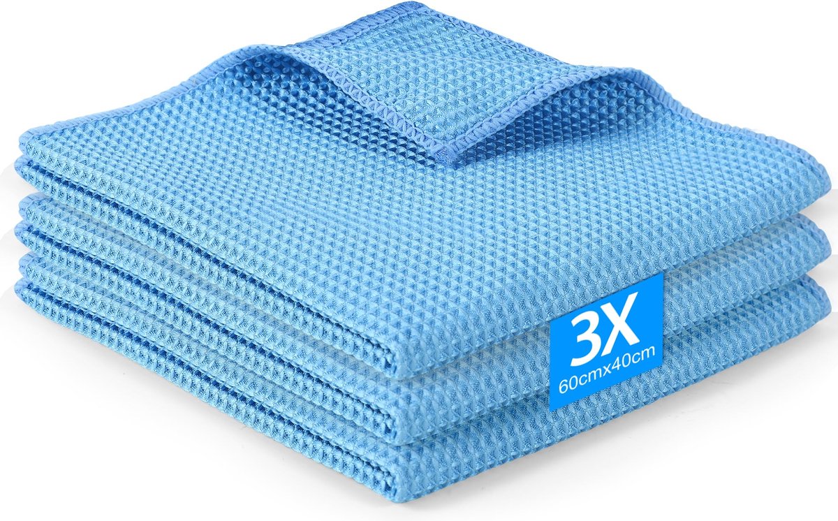 Goedkoopste JGS ® Handdoekenset van Hoogwaardige Microvezel voor Keuken en Badkamer, Snel Drogen en Gemakkelijk te Reinigen