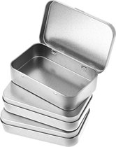 Lot de 3 boîtes en fer - Mini conteneurs de rangement portables en métal - Avec couvercle - Pour le rangement à domicile et en Plein air