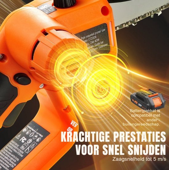 Accu takkenzaag 40 Volt accu & lader Accu takkenzaag 40 Volt accu & lader