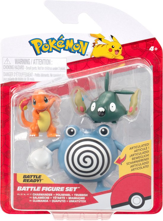 Pokémon - Battle Figure Set 3 Pack: Magby, Pikachu & Gastly