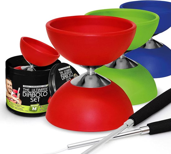 SET DIABOLO + BAGUETTES ALU Vert Jeu de plein air SET DIABOLO + BAGUETTES ALU Vert Jeu de plein air