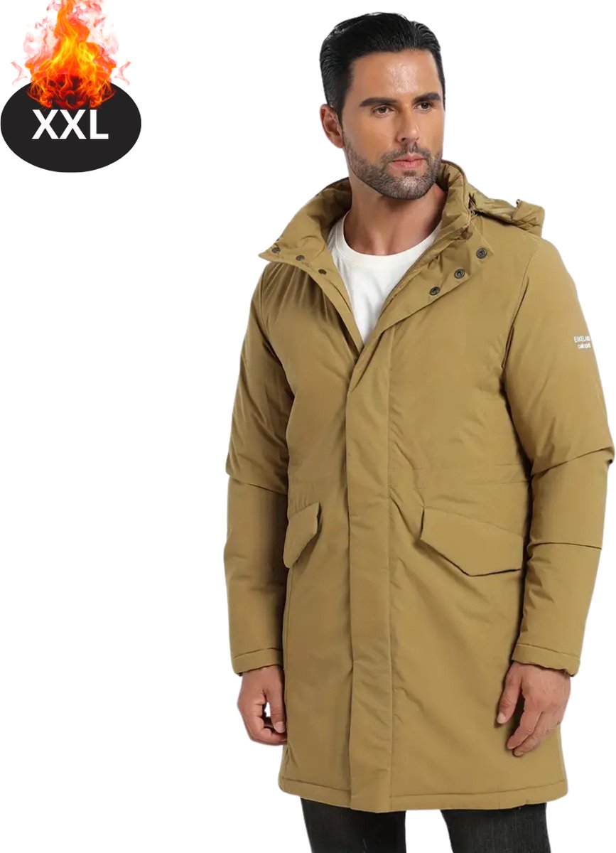 Bovista Winterjas Parka Heren Winter Jas Volwassen Stijlvol Geel