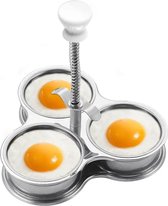 Bol.com Eierketel Stroper Roestvrij Staal - Gemakkelijk te Gebruiken voor Gepocheerde Eieren - Keuken Gadget voor Brunch Ontbijt . aanbieding