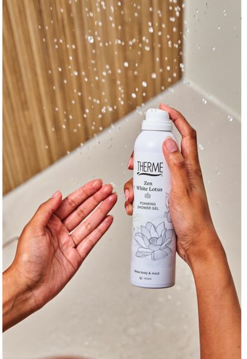 Zen White Lotus Foaming Shower Gel 200ml van Therme — cadeau in Verzorging - foto 3
