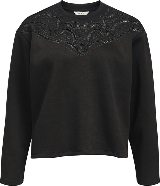 Object Trui Objbetzy L/s Lo Pullover E Aw Fair 23046581 Black Dames Maat - S