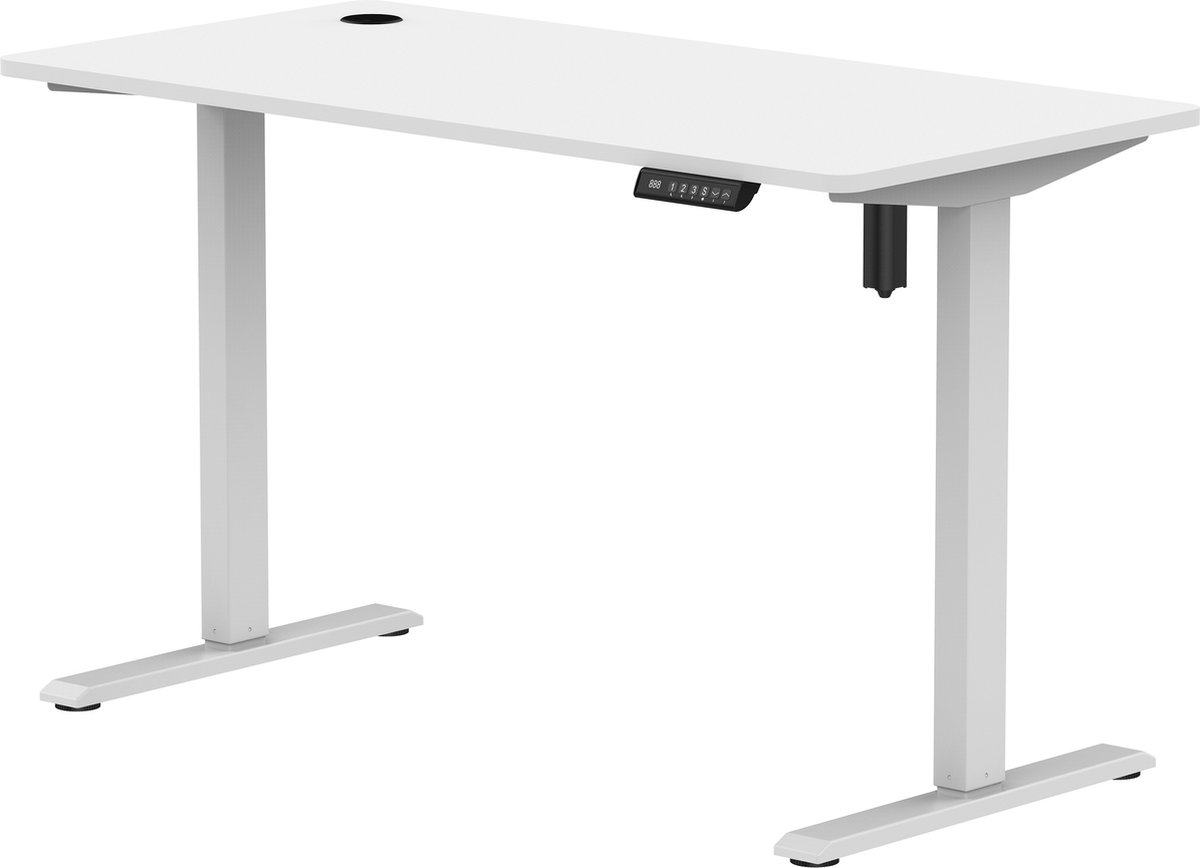 Stabureaus Elektrisch Verstelbaar Zit-Sta Bureau compact 118 x 60 cm | Wit – Puur Wit | Hoogte 72 – 118 cm | Stabureaus.nl®