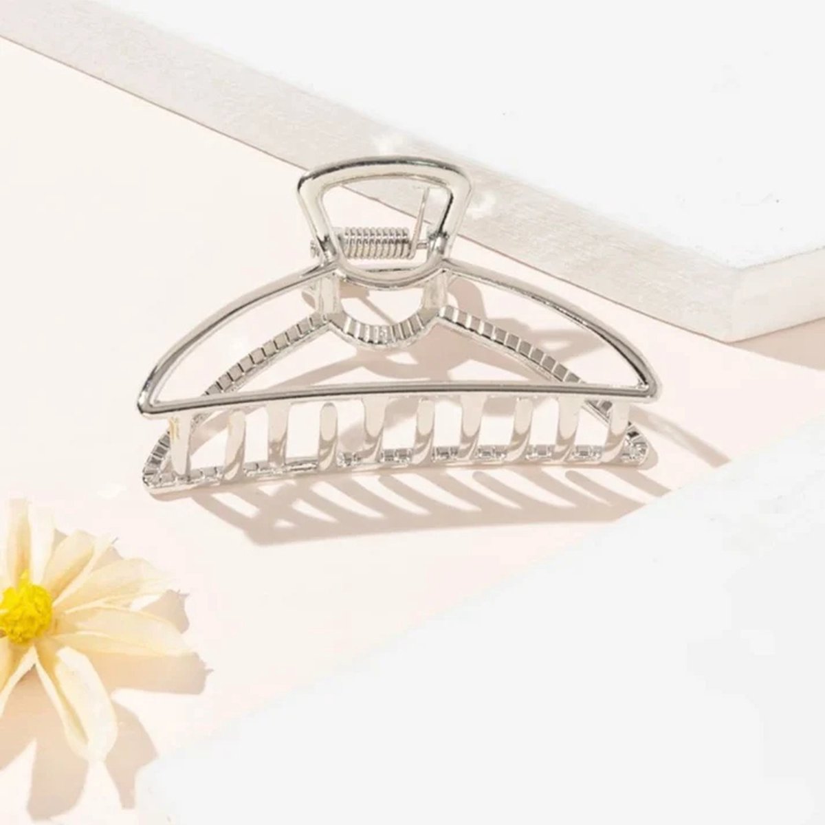 SEVENMOON® Luxe Haarklem - Metalen klauw haarspeld - haarklip - haar accessoires - Silver - Haarklem