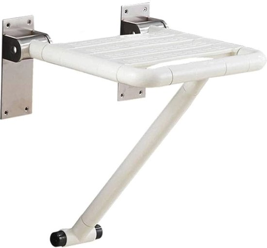 GOPLUS Inklapbare douchestruk, in hoogte verstelbare douchestoel met drainagegaten en aluminium frame, badkruk met antislip voeten en handgreep, voor badkamer, belastbaar tot 150 kg, blauw