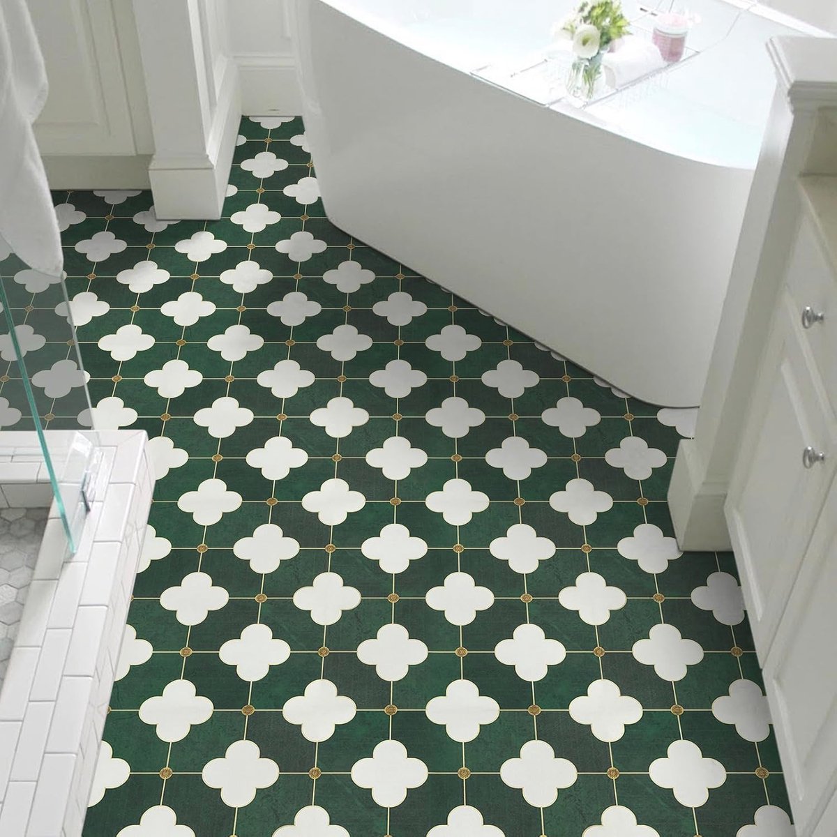 FIVMEN PVC-vloerbedekking, 30 x 30 cm, 27 stuks, vinylvloeren, zelfklevende plaktegels, vloer, waterdicht, antislip, vloertegels voor woonkamer, keuken, badkamer (S110-1, 2,5 m²