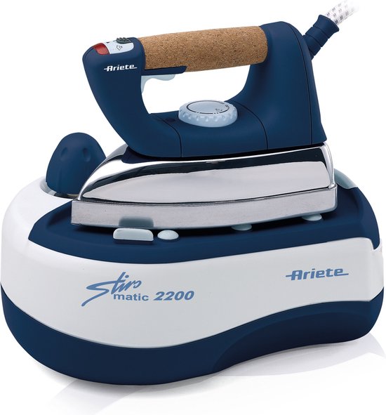 Ariete 6257 /00 Stiromatic - compacte stoomgenerator - 2000 Watt - Aluminium - kurken handvat - Blauw