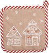 Clayre & Eef Manique 20x20 cm Marron Coton Maison en pain d'épices