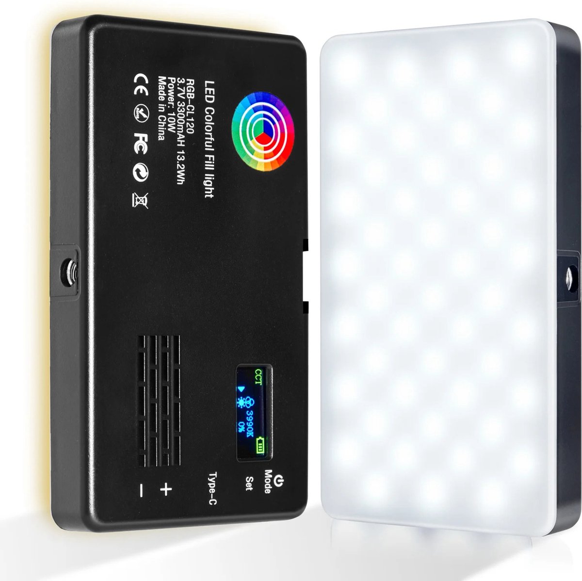 RGB Led Paneel - Camera Licht Led - Draagbare Camera Lamp - Ideaal Voor Opnames - Met Statief