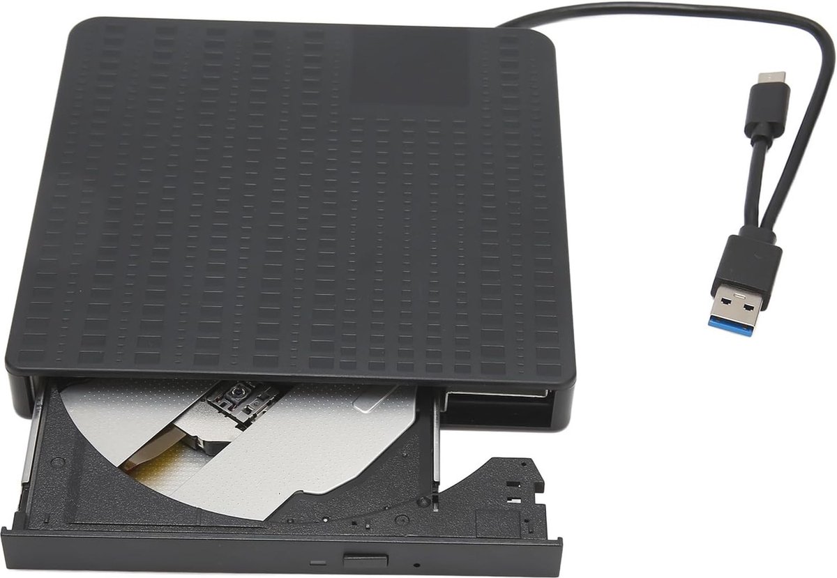 Externe Cd-Dvd Drive met USB 3.0 en Type C - Draagbare Schrijver en Lezer voor Laptop en Pc