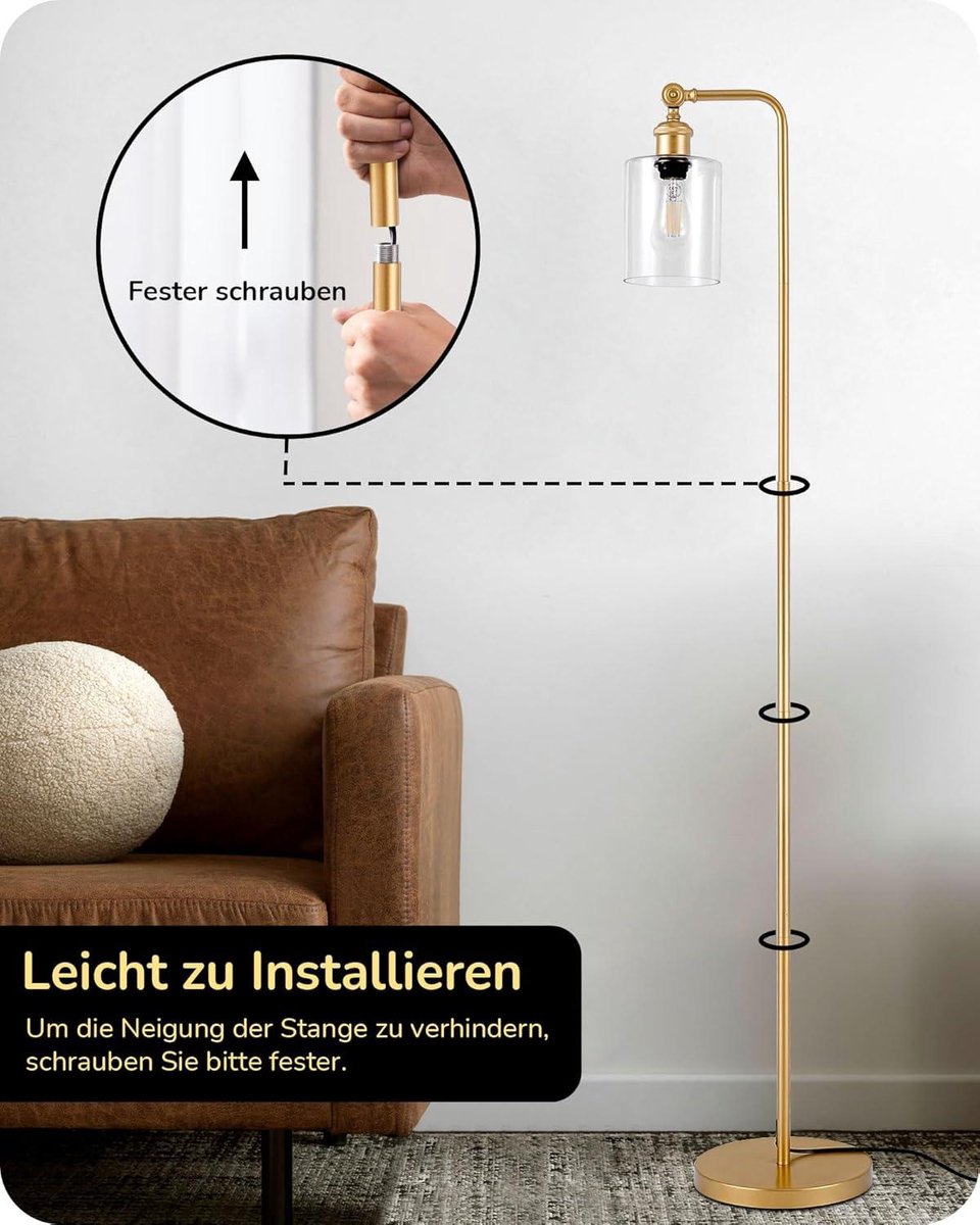 PreeOtti Led-vloerlamp, woonkamer, dimbaar, moderne staande lamp, woonkamer, met afstandsbediening en 5 kleurtemperaturen, traploos zwart PreeOtti Led-vloerlamp, woonkamer, dimbaar, moderne staande lamp, woonkamer, met afstandsbediening en 5 kleurtemperaturen, traploos zwart