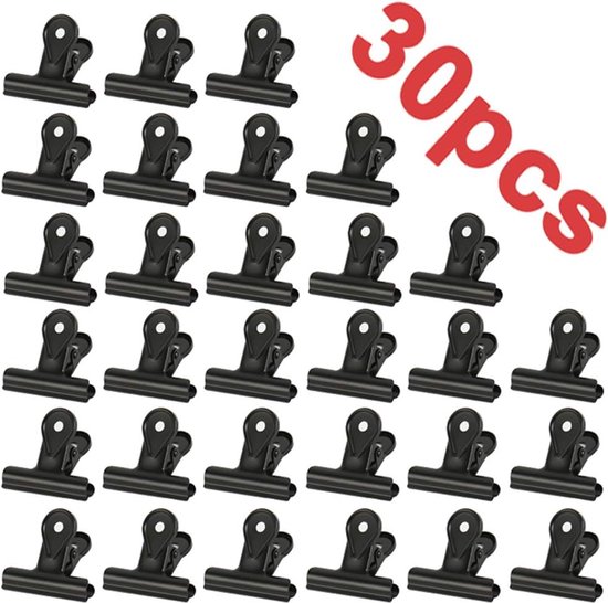 40 stuks kleine bulldog paperclips, 22 mm multifunctionele clip voor