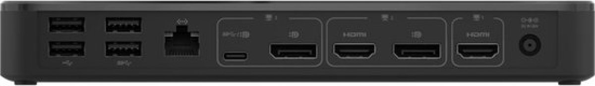 Belkin USB-C Triple Display Dock MST- 14-poorts USB-C-dockingstation, 65 W Power Delivery, 4K-display, 2x HDMI, 2x DisplayPort, 3x USB-C, 5x USB-A en 1x Gigabit Ethernet, USB-C-dock voor Chromebook, Windows PC’s, XP’s en meer thumbnail 3