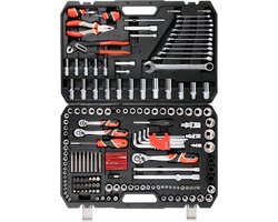 YATO YT-38941 - Gereedschapsset - 225-delig XXL - 1/2 3/8 1/4 aandrijving - Professionele kwaliteit