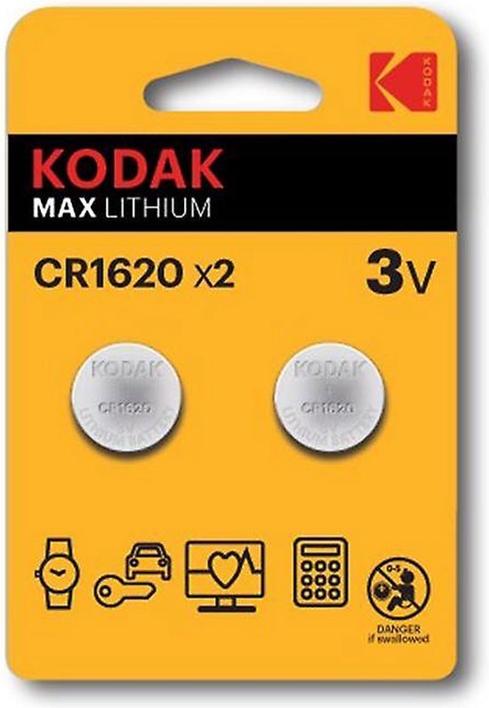Kodak CR1620 Wegwerpbatterij - Lithium - 3V