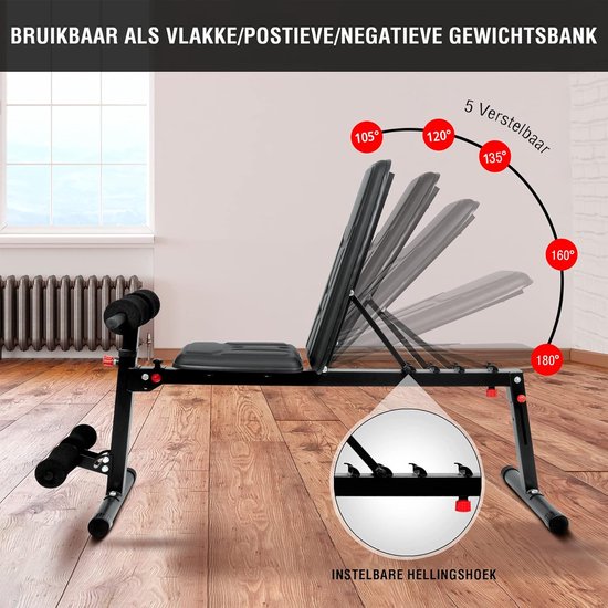 Ultrasport Gewichtsbank 5-1/9-1 Alles in één opvouwbaar