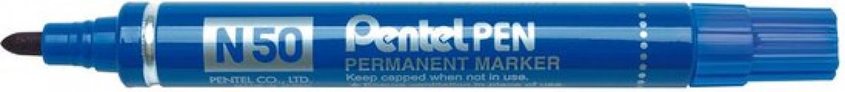 Pentel - Viltstift N50 rond blauw 1.5-3mm | 12 stuks