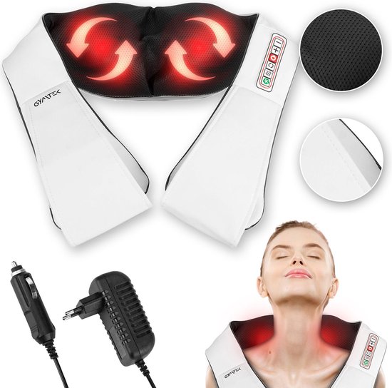 Gymtek® Shiatsu Massagekussen, Rug en Nek Massage Apparaat - Rugmassage ...
