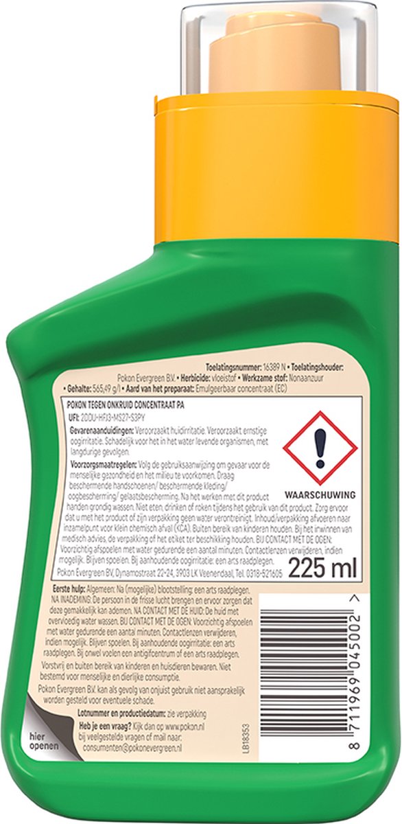 Pokon tegen Onkruid - Concentraat - 225ml - Onkruidbestrijding - Natuurlijk - Voldoende voor 100m² van Pokon — afbeelding 3