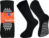 Norfolk Warme Antislip Huissokken - Fluffy sokken - Warme Pluche - Dikke Slofsokken - Winterhuissokken - Maat 39-42 - Zwart - Mercury