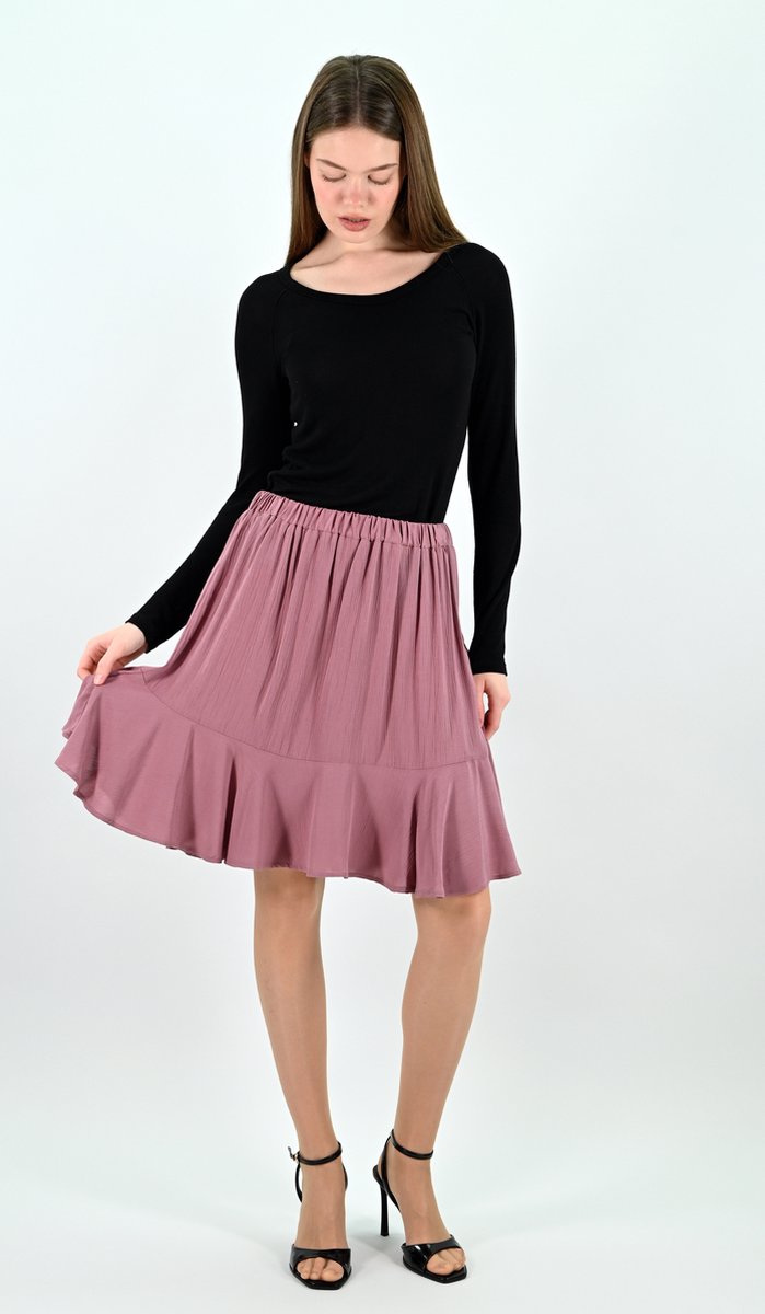 YesMooi - Roze Mini Rok met Volants - XXL (44)