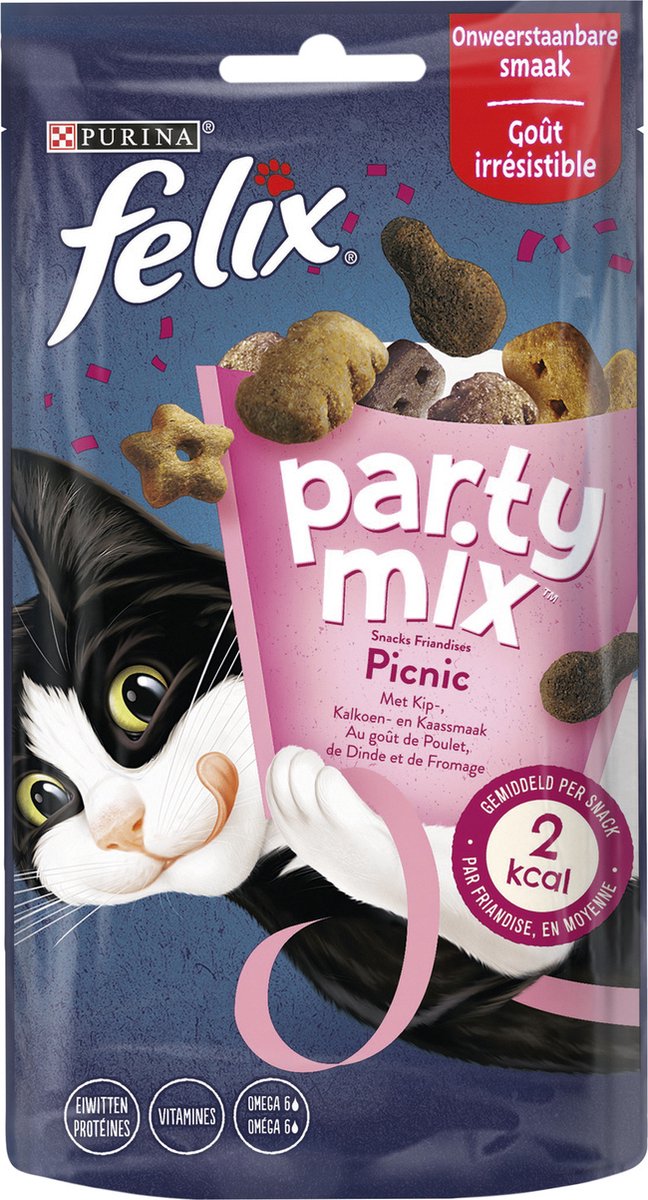 Felix Partymix Picnic - Kattensnack - Mix 60 g
