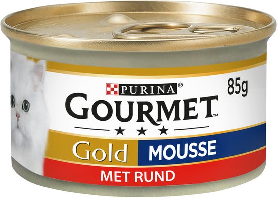 Gourmet Gold Mousse - Kattenvoer Natvoer - Rund - 24 x 85 g
