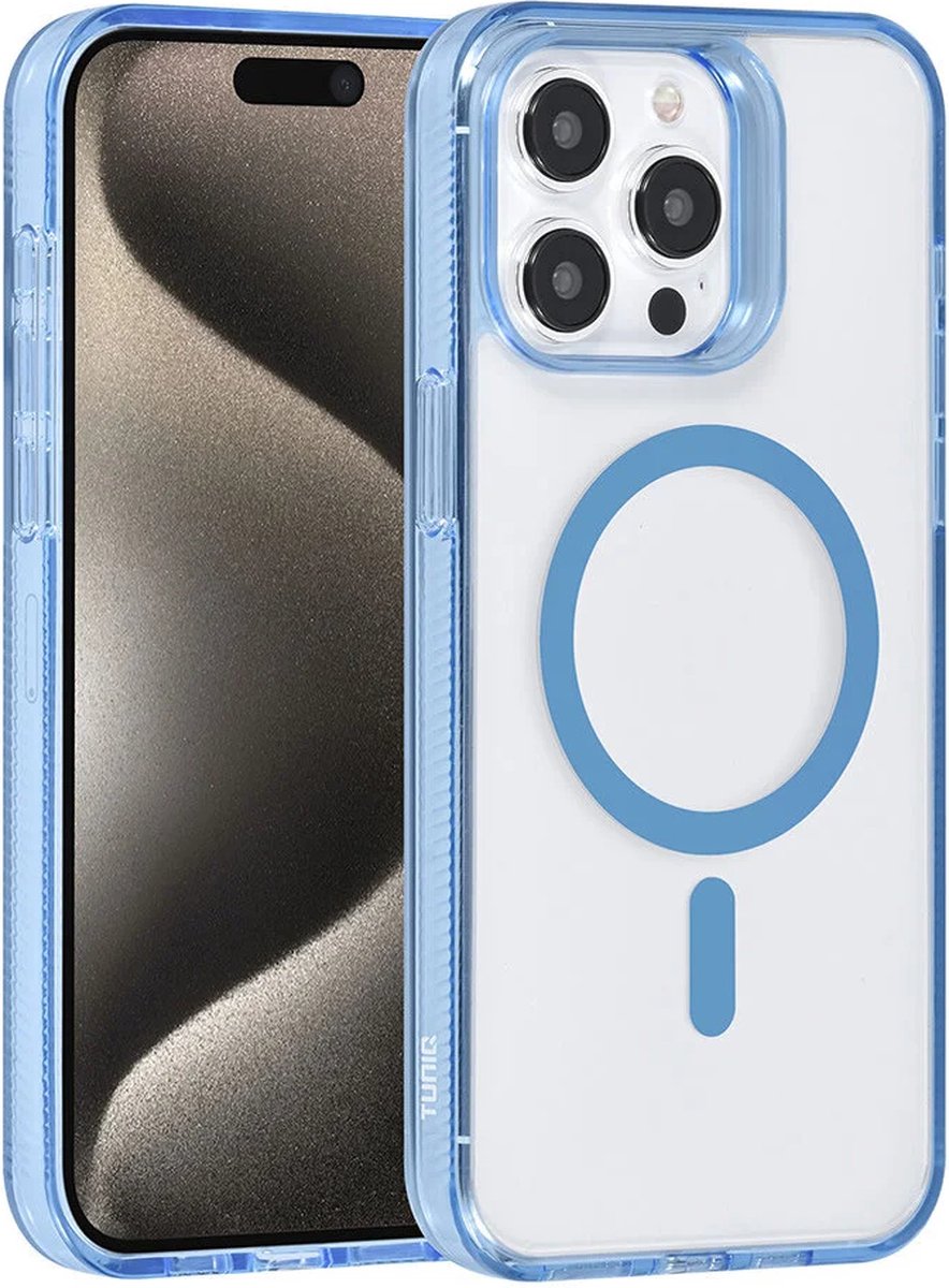 Back cover case - Magsafe silicone Hoesje Geschikt voor: iPhone 14 Pro - Blauw