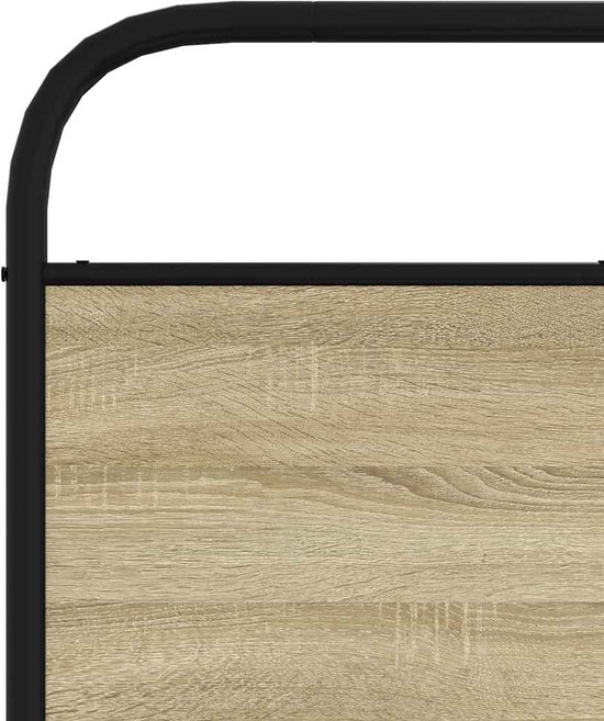 vidaXL - Tête de lit - 200 - cm - acier - et - bois - traité - couleur chêne sonoma