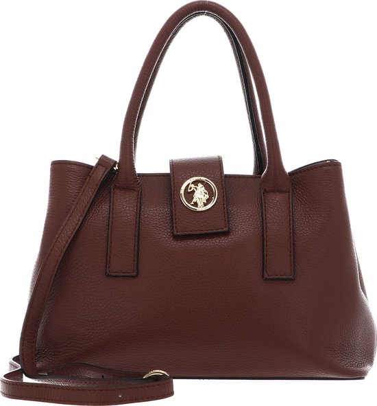 U.S. POLO ASSN. Cuir Sac à main Sac à épaule bandoulière Arlington Double Handle Bag Brown Brun