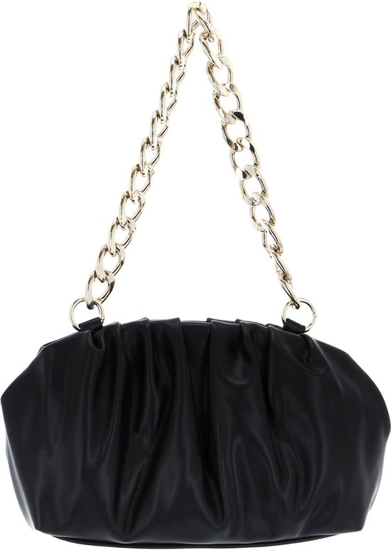 SEIDENFELT MANUFAKTUR Sac à main Sac à épaule bandoulière Eke Clutch Black / Gold Noir