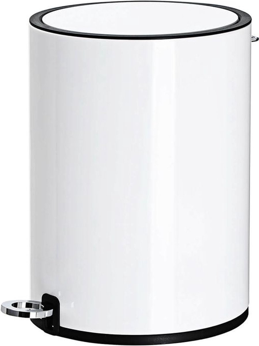 Goedkoopste Prullenbak - Soft Close Functie - Ideale Afvalbak - Badkamerprullenbak - Perfect Design - Hoogwaardig - Binnenemmer - Breed inzetbaar - RVS - Wit - 25,6 x 26,3 x 18,1 cm